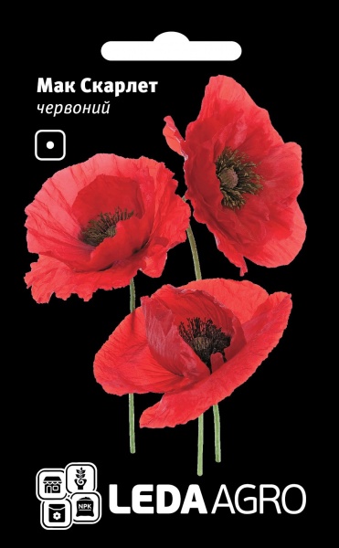 Семена LedaAgro мак Скарлет красный 0,2 г (4820119793640)