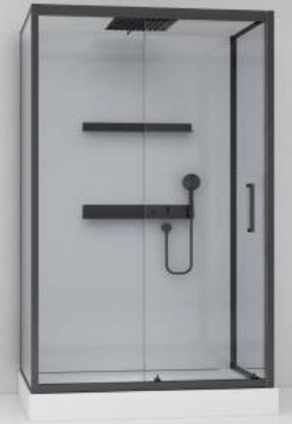 Душова кабіна EGO Lite Black 900x1150x2150 мм