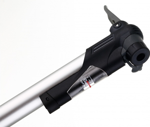 Насос для велосипеда MaxxPro 21x240 мм срібний із чорним M21B-04