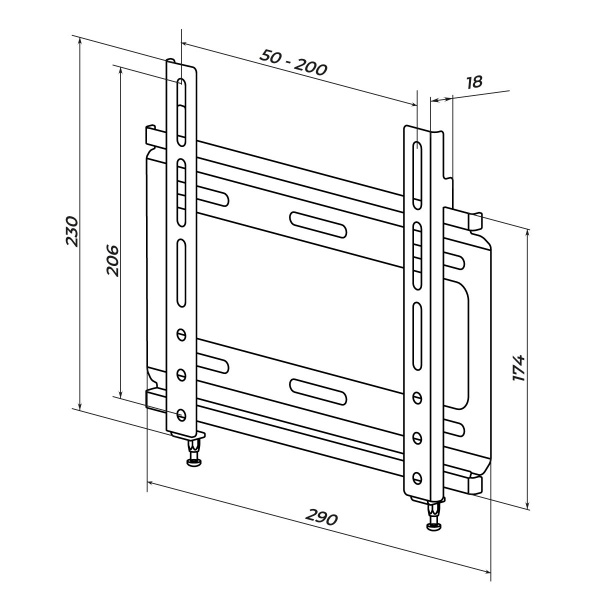 Крепление для телевизора HausMark STW-22 фиксированные 10