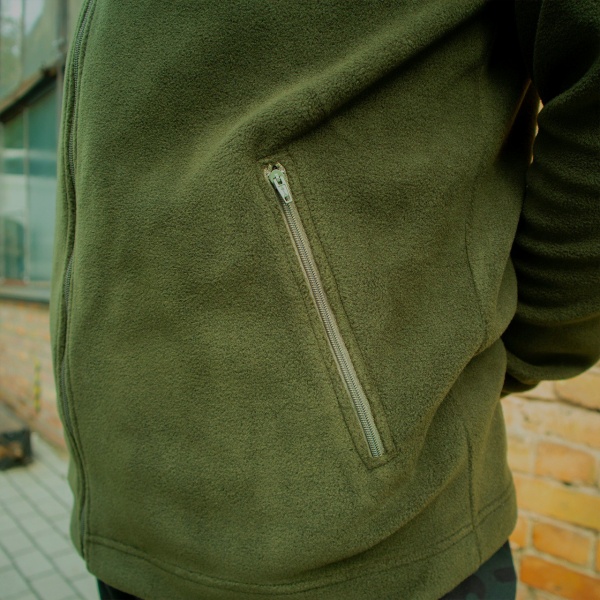 Кофта UkrCossacks на блискавці флісова чоловіча тактична 1.0 р. XXL хакі