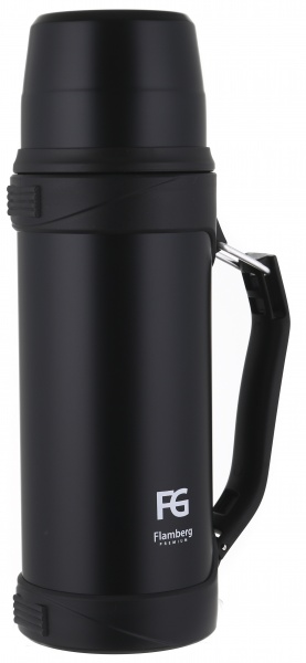 Термос туристический 1200 мл Obsidian черный XTH8-120 Flamberg Premium