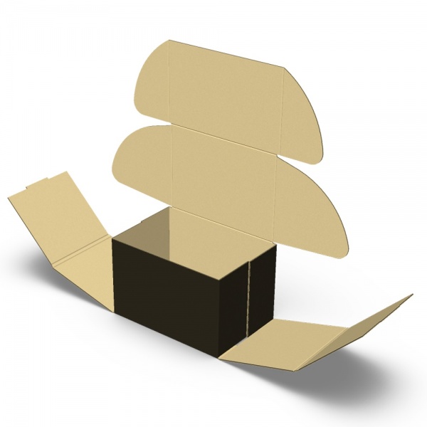 Картонная коробка (Е) + 1 кол. (черный) 147,5x105x100 мм