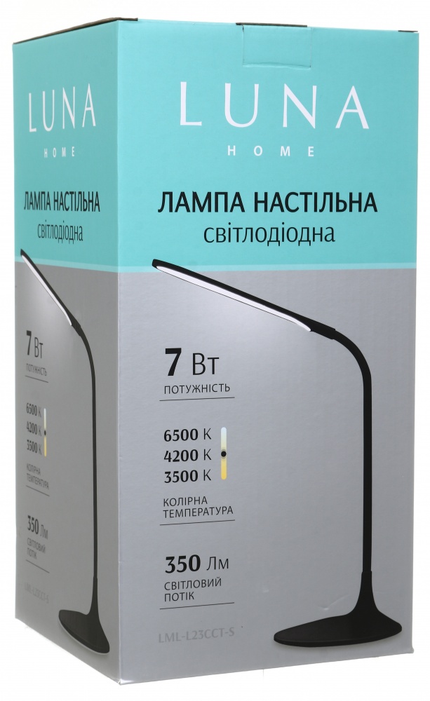 Настольная лампа Luna 7 Вт черный глянец LML-L23CCT-S