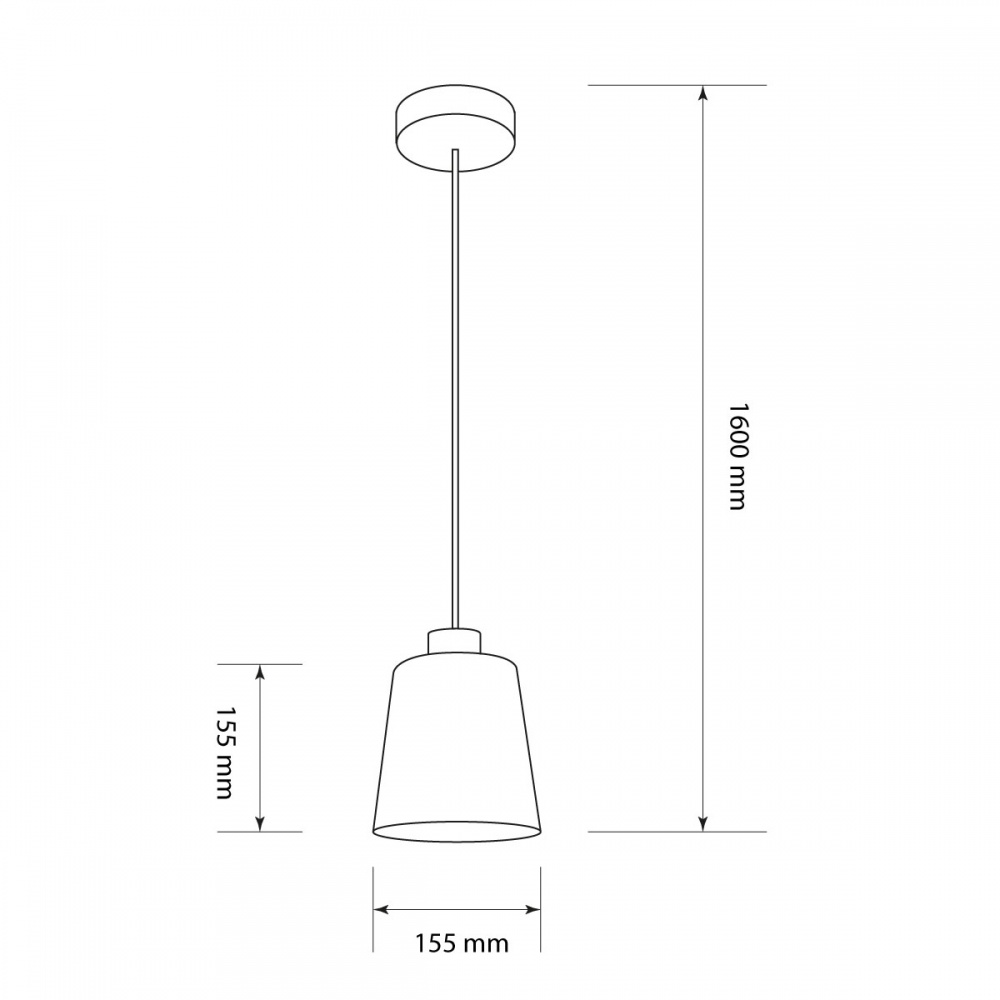 Люстра підвісна TK Lighting Pedro 5753 1xE27 графіт