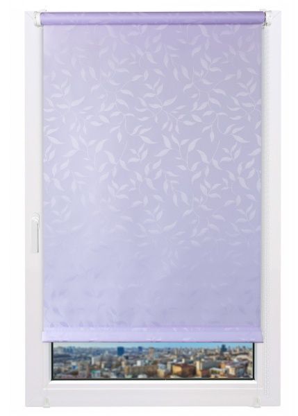 Ролета мини Delfa Жаккард Оливия 68x170 см сиреневая 