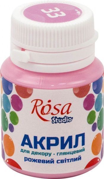 Акрил для декора Розовый светлый, глянцевый 20 мл Інше