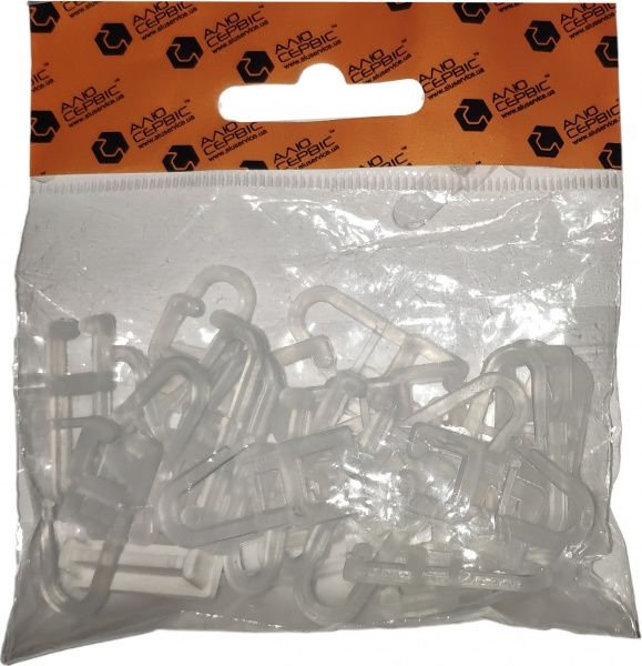 Комплект фурнітури Алюсервіс для Евро карниза одинарного 200 см 1 шт. 