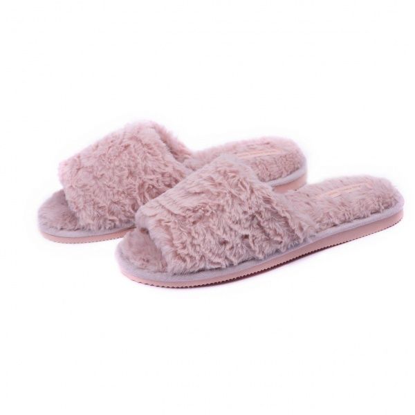 Капці домашні Twins HS хутрянi вiдкритi р. 40 рожевий 