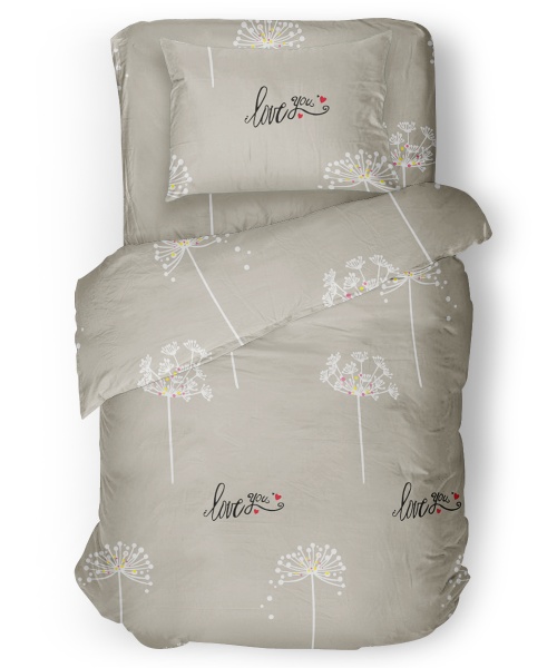 Комплект постільної білизни DILL 1,5 сірий UP! (Underprice) 