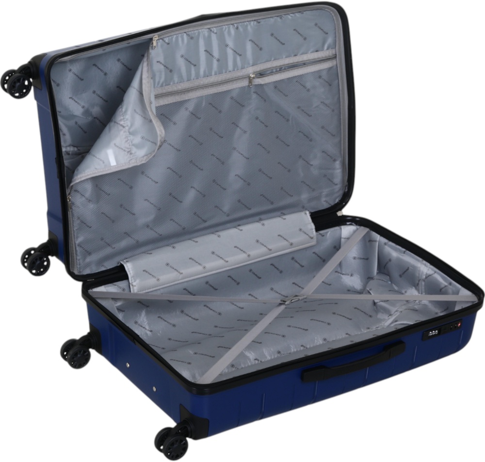 Валіза Compass №XY007 L 93 л синій 70x46x29 см