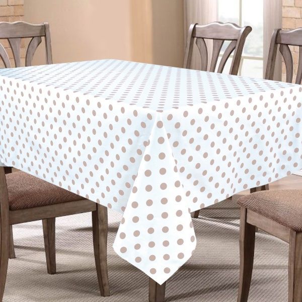 Скатерть 37071 150x225 см белый с бежевым Yaroslav Home 