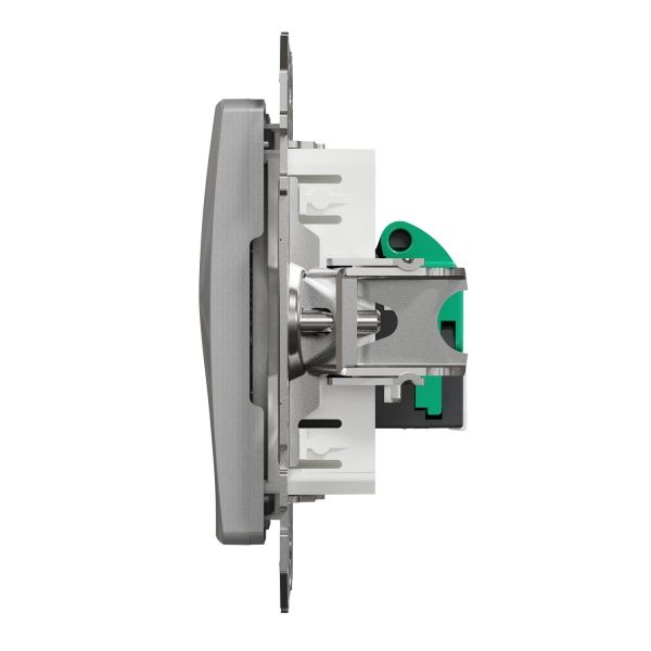 Розетка компьютерная без заземления Schneider Electric Sedna Design RJ45 категория 5E UTP алюминий SDD113451