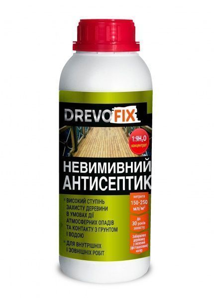 Антисептик DrevoFix незмивний концентрат 1:9 зелений мат 1 кг