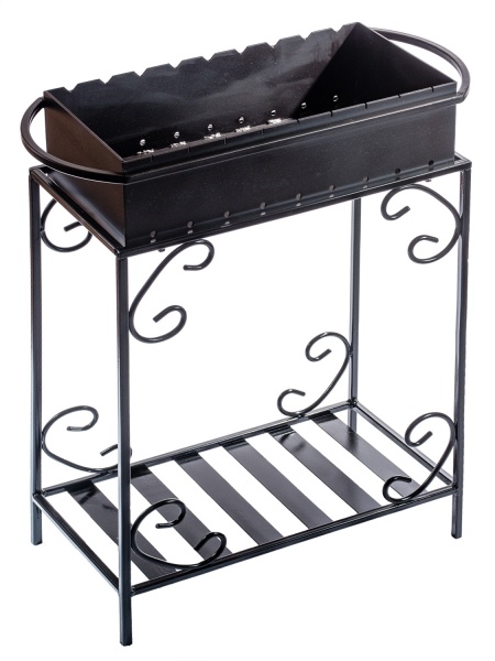 Комплект Metalzavod Мангал MA9-4D на 9 шампуров 4 мм с дровником и аксессуарами