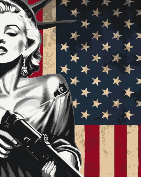 Картина за номерами Американська Монро 10318-AC 40х50 см ArtCraft 