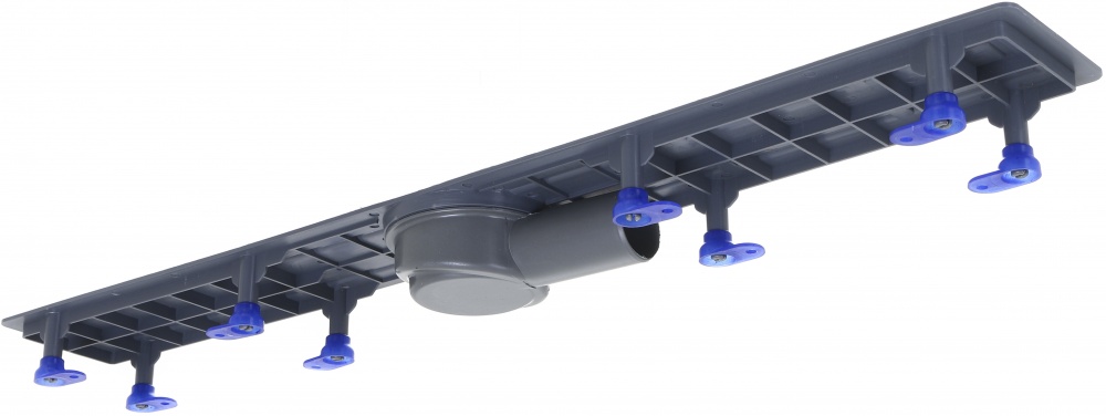 Душевой трап Water House Душевой канал WATER HOUSE с фланем (корпус пластиковый) L 80см, нержавеющая решетка Плитка, сухой затвор