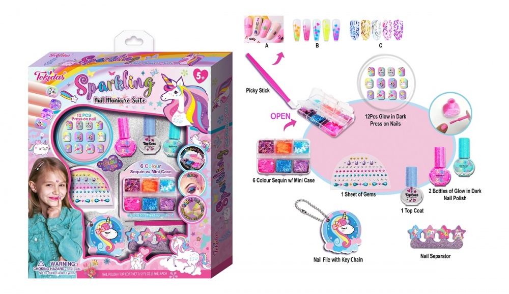 Набор детской декоративной косметики TOKIDAS для маникюра Sparkling Manicure Suite T051