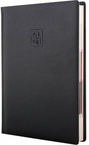 Дневник датированный 2021 Armonia А5 черный Optima O25229-01 