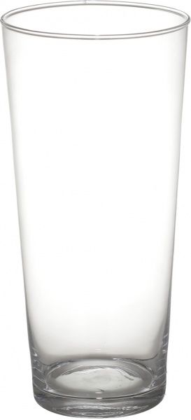 Ваза стеклянная прозрачная 14х30 см