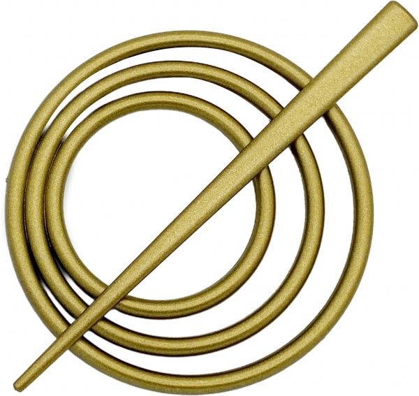 Заколка Круг d90 мм антик темный В0004-6 MISLT