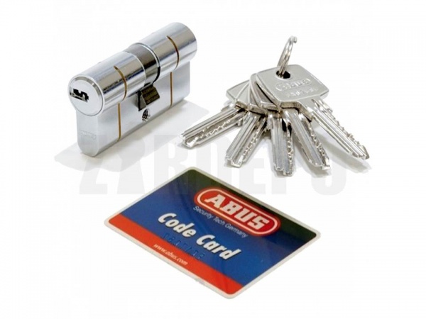 Циліндр Abus D6PS 35x45 ключ-ключ 80 мм матовий нікель