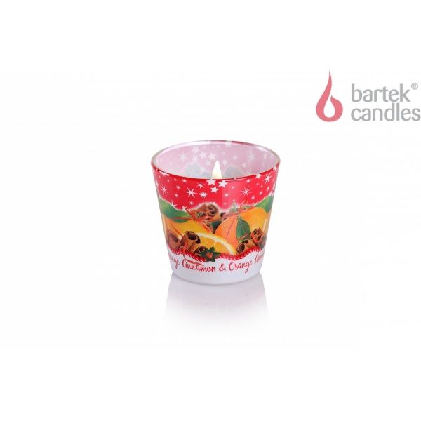 Свеча Яблоко и апельсин (стекло 115 г) Bartek Candles