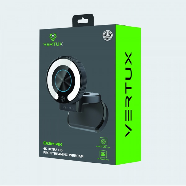 Веб-камера Vertux Odin-4K UHD з LED підсвіткою USB