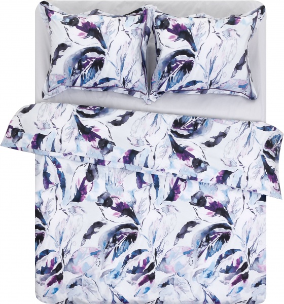 Комплект постельного белья Viana 2 белый с принтом La Nuit (без простыни) 