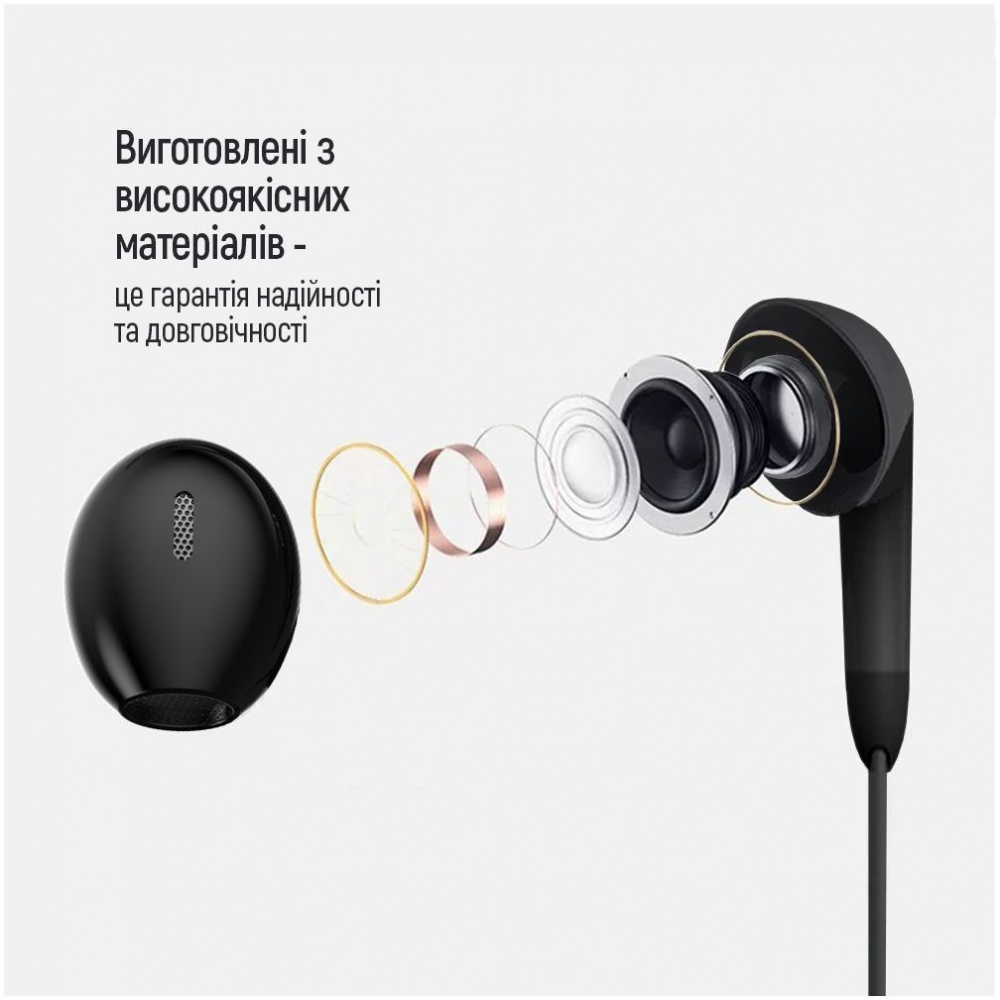 Навушники ColorWay Wired Earphone Sound Wave black (CW-WD04BK)