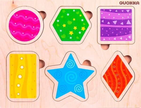 Пазл-вкладыш Quokka Геометрические фигуры (4820217310114)