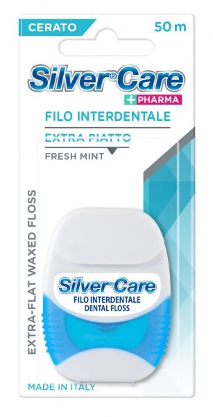 Зубна нитка Silver Care H2O екстра пласка 50 м