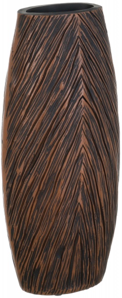 Ваза полирезиновая коричневая Browny 16х10х34 см