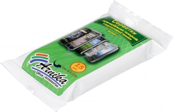 Вологі серветки Arnika для мобільних телефонів і портативної техніки 15 шт. 