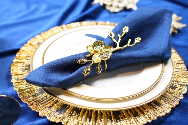 Блюдо AURA 33,5X1,3 см античне золото Arda Cam 