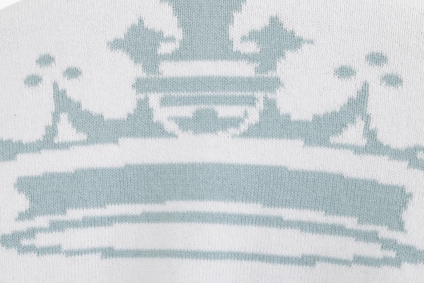 Плед Корона 90x100 см белый с ментоловым 