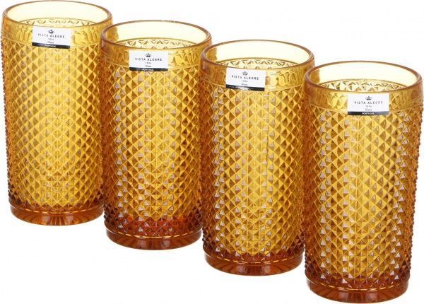 Набір склянок Bicos Cinza янтарний 330 мл 4 шт. 49000002 Vista Alegre