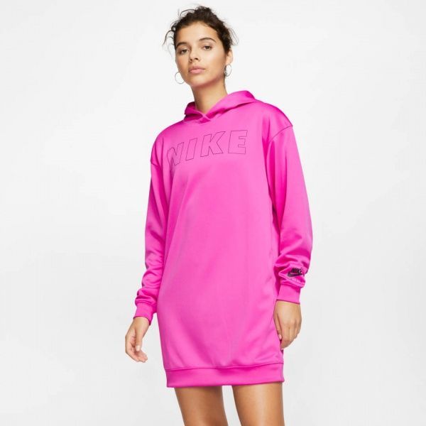 Платье Nike W NSW AIR HOODIE DRESS PK CJ3112-601 р. XL розовый