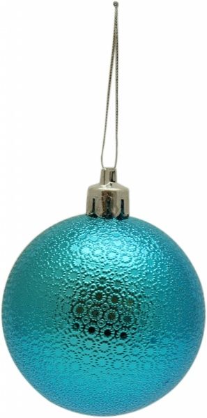 Набор игрушек Шар с рельефным узором бирюзовый d60 мм 8 шт./уп.  