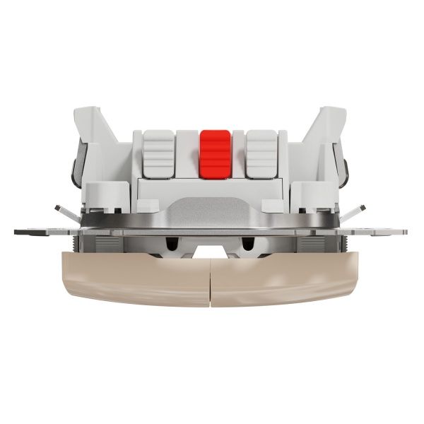 Переключатель проходной двухклавишный Schneider Electric Sedna Design без подсветки 10 А 250В бежевый SDD112108