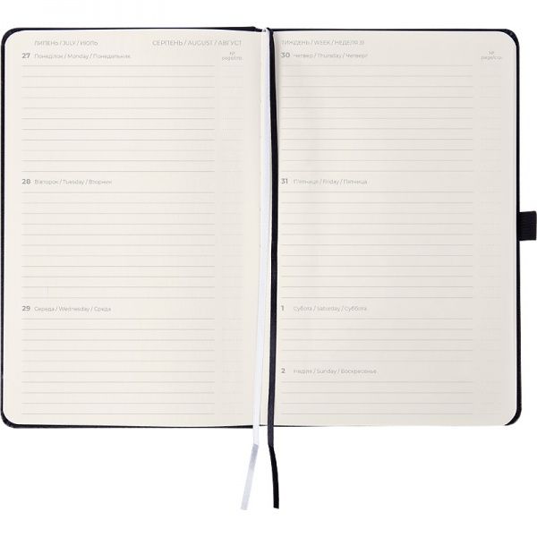 Еженедельник 2021 Partner Strong А5- черный Axent 46559