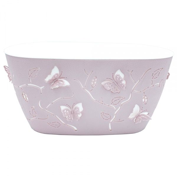 Горщик пластиковий Alyaplastik балконний 3D NO:1 прямокутний 4,1 л рожевий 