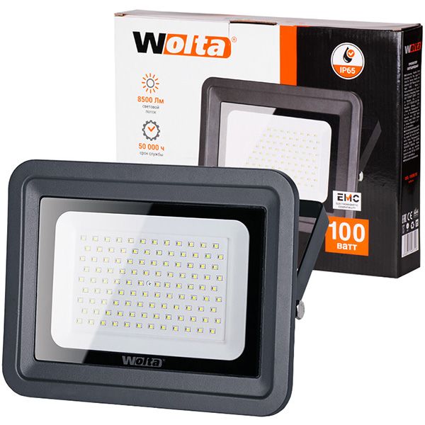 Прожектор Wolta WFL-100W/06 100 Вт IP65 черный 