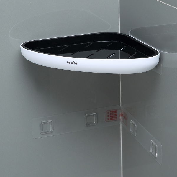 Полка угловая MVM ВР-26 белый/черный 