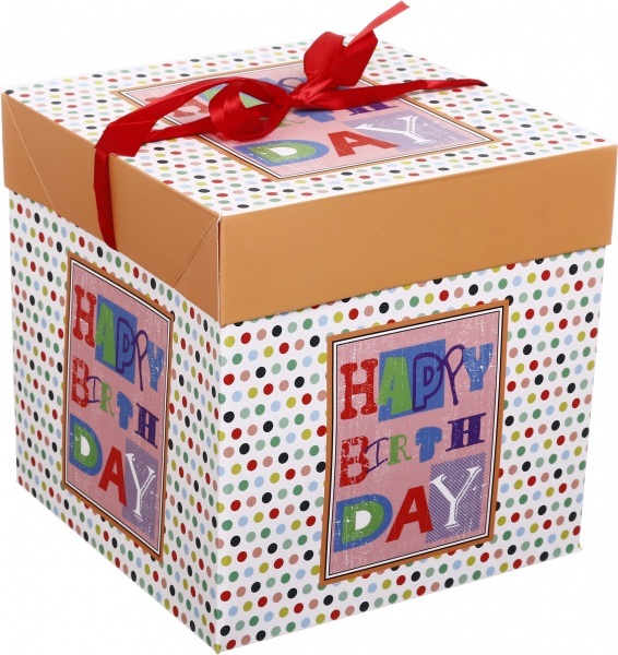 Коробка складная Полосы/горох 20x20x20 см (EBXM9801)