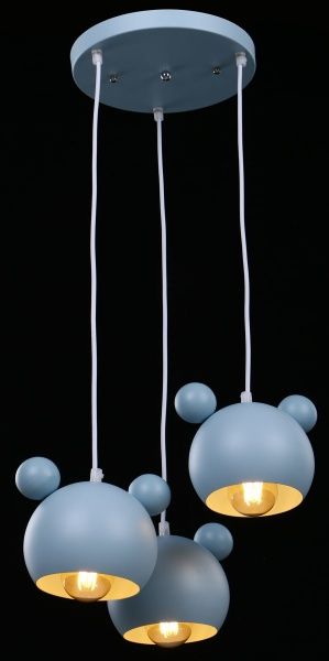 Підвіс Accento lighting Micky 3x40 Вт E27 блакитний  31333205