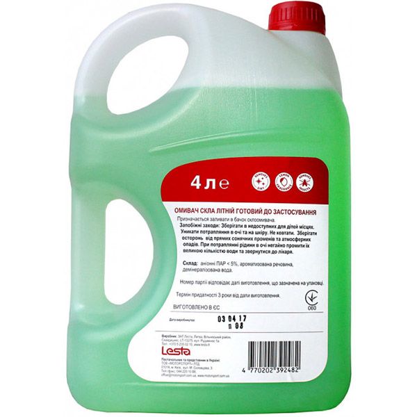 Омыватель стекла Lesta 392482 4 л