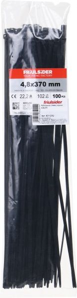 Стяжка кабельная Другое 4,8x370 мм 100 шт. черный 
