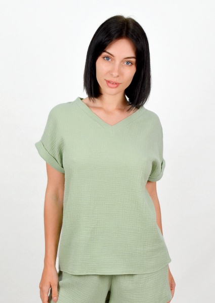 Джемпер Roksana Muslin №1133 р. 42 зеленый