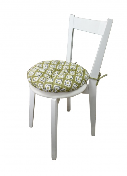 Подушка на стілець Villa Візерунок 40 см зелений із малюнком Прованс